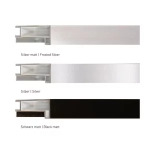 Aluminiumleiste Profil 222 nach Maß Silber matt | Normalglas (2 mm)