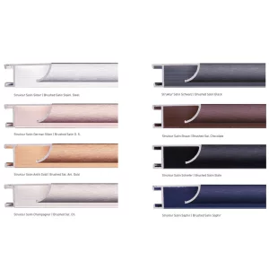 Aluminiumleiste Profil 24 21x29,7 cm (A4) | Struktur Satin German Silver | Normalglas (2 mm)