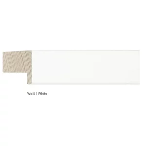 Holzleiste Whitewoods 20x32 nach Maß Weiß | Normalglas (2 mm)
