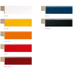 Holzleiste Loft Color 20 nach Maß Weiß | Normalglas (2 mm)