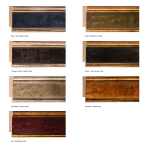 Holzleiste Palladio Color 37 nach Maß Antikgold | Normalglas (2 mm)