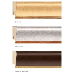 Holzleiste Derby 28 21x29,7 cm (A4) | Gold | Normalglas (2 mm)
