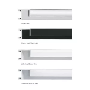 Aluminiumleiste Profil 50 nach Maß Silber matt | Normalglas (2 mm)