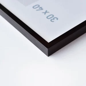 Alurahmen C2 30x40 cm | Eloxal Schwarz glanz | Normalglas (2 mm)