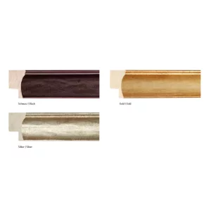 Holzleiste Treviso 25 21x29,7 cm (A4) | Schwarz | Normalglas (2 mm)