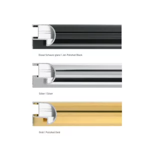 Aluminiumleiste Profil 75 nach Maß Gold | Normalglas (2 mm)