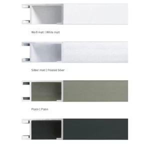 Aluminiumleiste Profil 94 nach Maß Silber matt | Normalglas (2 mm)