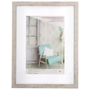 Holz-Bilderrahmen Stockholm 50x70 cm | grau | Normalglas (2 mm)