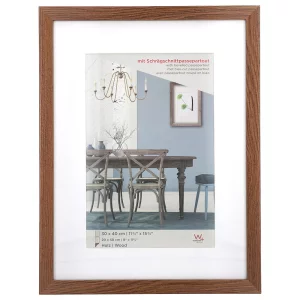 Holz-Bilderrahmen Fiorito 50x70 cm (40x60 cm) | Eiche dunkel | Normalglas (2 mm)