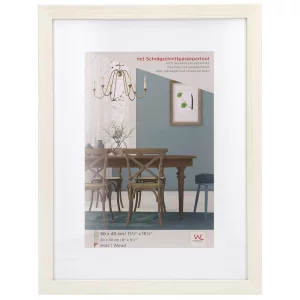 Holz-Bilderrahmen Fiorito 50x60 cm (40x50 cm) | Weiß | Normalglas (2 mm)