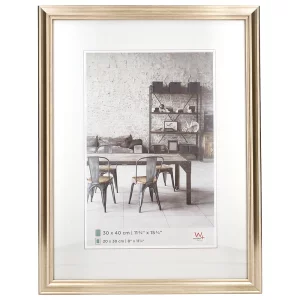 Kunststoff-Bilderrahmen Lounge 10x15 cm | gold | Normalglas (2 mm)