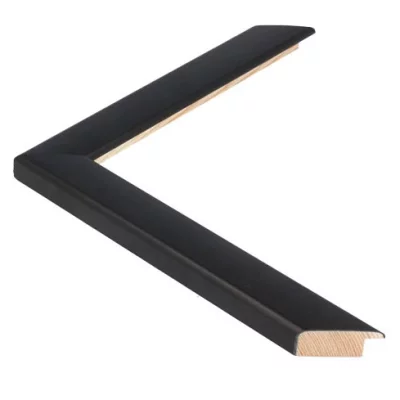 Holzrahmen TRIBECA -2,3 50x60 cm | Black - Round | Normalglas (2 mm)