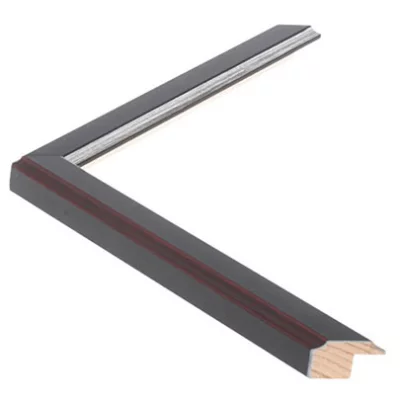 Holzrahmen APART III - 1,67 - Sonderzuschnitt Altbirnbaum mit Silber | Normalglas (2 mm)