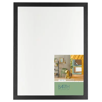 Houten fotolijst BARTH serie 210 30x40 cm | essenhout, zwart gekleurd | normaal glas (2 mm)