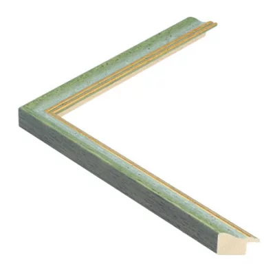 Holzrahmen AURA 1,5 - Sonderzuschnitt grün | Normalglas (2 mm)