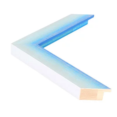 Holz-Bilderrahmen MAGIC 13x18 cm | Blau auf Silberdurchrieb | Normalglas (2 mm)