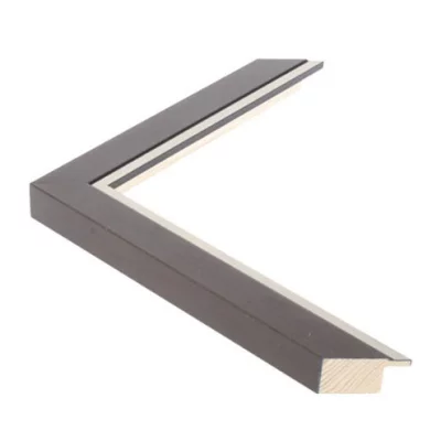 Holz-Bilderrahmen PETITE Sonderzuschnitt Stahl | Normalglas (2 mm)