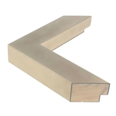 Holzrahmen GRAMERCY 4,2 - Sonderzuschnitt Brushed silver | Normalglas (2 mm)