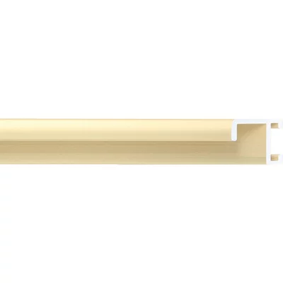 Alu-Bilderrahmen Serie 404 - Zuschnitt Gold matt, gebürstet | Kunstglas (2 mm)