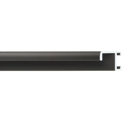 Alu-Bilderrahmen Serie 404 - Zuschnitt Schwarz matt, gebürstet | Kunstglas (2 mm)
