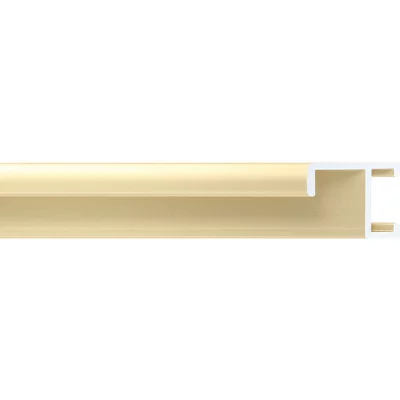 Alu-Bilderrahmen Serie 411 - Zuschnitt Gold matt, gebürstet | Kunstglas (2 mm)