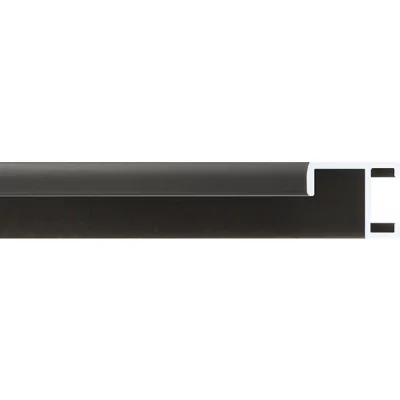 Alu-Bilderrahmen Serie 411 - Zuschnitt Schwarz matt, gebürstet | Kunstglas (2 mm)