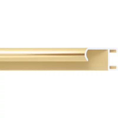 Alu-Bilderrahmen Serie 415 21x29,7 cm (A4) | Gold poliert, gebürstet | Kunstglas (2 mm)