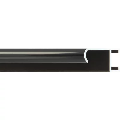 Alu-Bilderrahmen Serie 415 21x29,7 cm (A4) | Schwarz poliert, gebürstet | Kunstglas (2 mm)