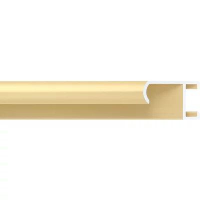 Alu-Bilderrahmen Serie 415 - Zuschnitt Gold matt, gebürstet | Kunstglas (2 mm)