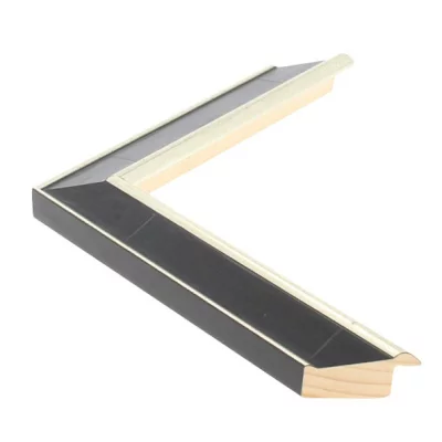 Houten kader CANALETTO 3 op maat Ebony | normaal glas (2 mm)