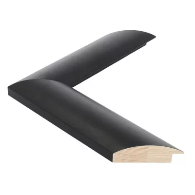 Holzrahmen TRIBECA - 4,6 - Sonderzuschnitt Black - Large round | Normalglas (2 mm)