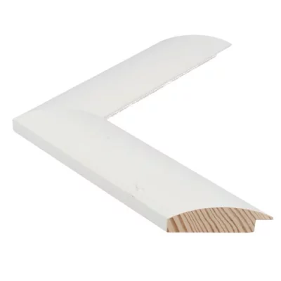 Holzrahmen TRIBECA - 4,6 - Sonderzuschnitt White - Large round | Normalglas (2 mm)