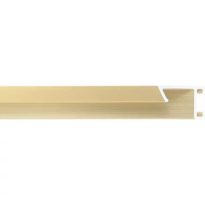 Alu-Bilderrahmen Serie 421 - Zuschnitt Gold matt, gebürstet | Kunstglas (2 mm)