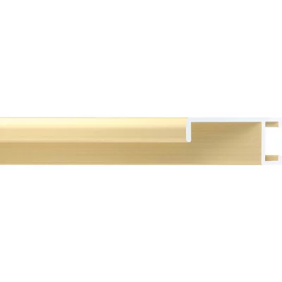 Alu-Bilderrahmen Serie 422 - Zuschnitt Gold matt, gebürstet | Kunstglas (2 mm)