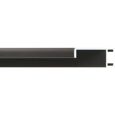 Alu-Bilderrahmen Serie 422 - Zuschnitt Schwarz matt, gebürstet | Kunstglas (2 mm)