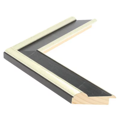 Holzrahmen CANALETTO 4,5 - Sonderzuschnitt Ebony | Normalglas (2 mm)