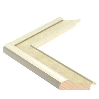 Holzrahmen CANALETTO 4,5 - Sonderzuschnitt Ivory | Normalglas (2 mm)