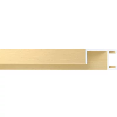 Alu-Bilderrahmen Serie 450 - Zuschnitt Gold matt, gebürstet | Kunstglas (2 mm)
