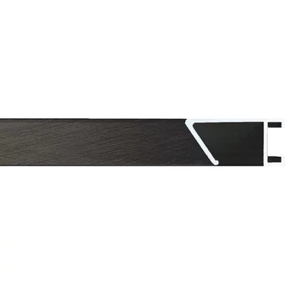 Alu-Bilderrahmen Serie 451 - Zuschnitt Schwarz matt, kreuzgebürstet | Kunstglas (2 mm)