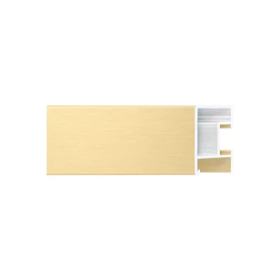 Alu-Bilderrahmen Serie 469 - Zuschnitt Gold matt, gebürstet | Kunstglas (2 mm)