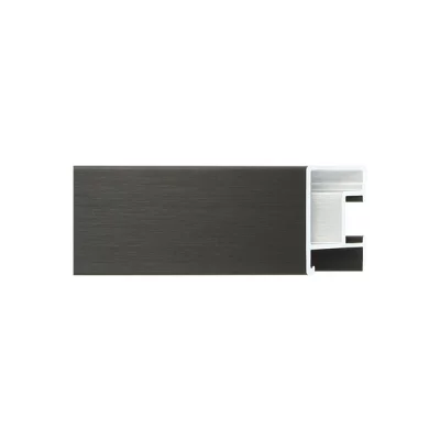 Alu-Bilderrahmen Serie 469 - Zuschnitt Schwarz matt, gebürstet | Kunstglas (2 mm)