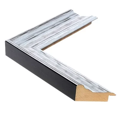 Houten kader LILLE 41 op maat zilver | normaal glas (2 mm)