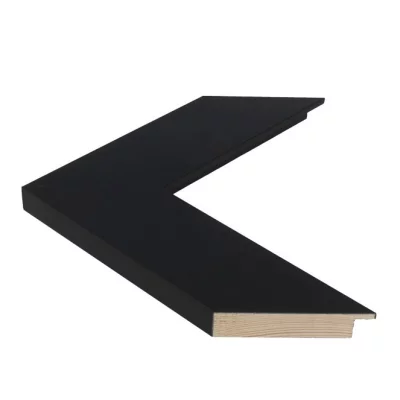 Holzrahmen TRIBECA - 5,7 - Sonderzuschnitt Black - Large flat | Normalglas (2 mm)