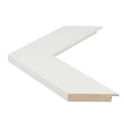 Holzrahmen TRIBECA - 5,7 - Sonderzuschnitt White - Large flat | Normalglas (2 mm)