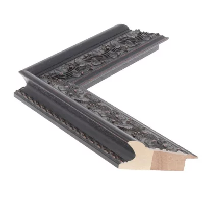 Barok kader MAREIS ornament 5,1 op maat French Ebony met ornament | normaal glas (2 mm)