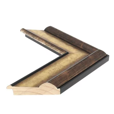 Holzrahmen CANALETTO 7 - Sonderzuschnitt Gold | Normalglas (2 mm)