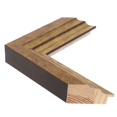 Holzrahmen LUCERNE 5,2 - Sonderzuschnitt Gold | Normalglas (2 mm)