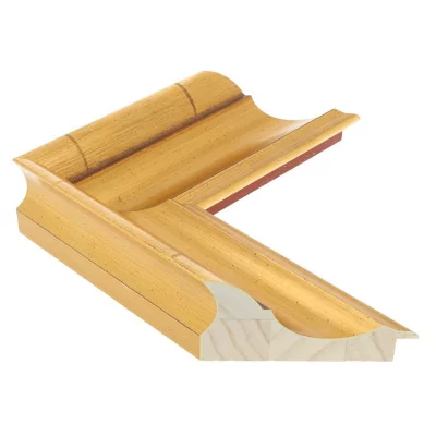Holzrahmen ACADEMIE 7,6 - Sonderzuschnitt Gold | Normalglas (2 mm)