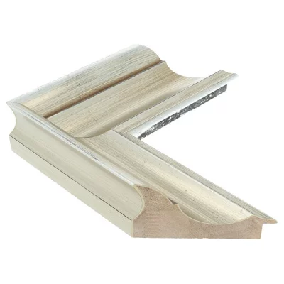 Holzrahmen ACADEMIE 7,6 - Sonderzuschnitt Silver | Normalglas (2 mm)