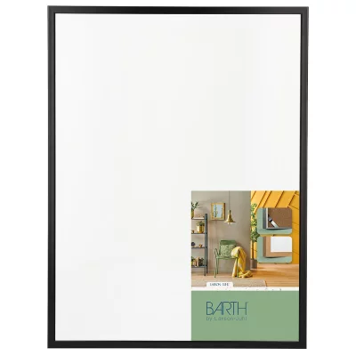 Aluminium-billedramme Barth, serie 916 efter mål Sort lakeret | Normalglas (2 mm)